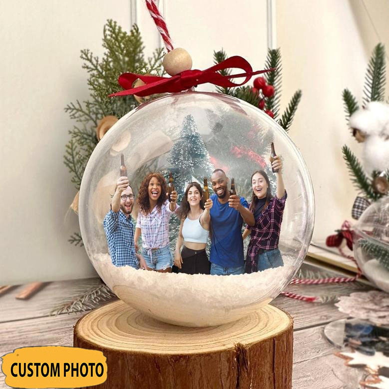 Personalized Photo Friendship Snowball Ornaments Besties Christmas Ornaments Gifts For Friends