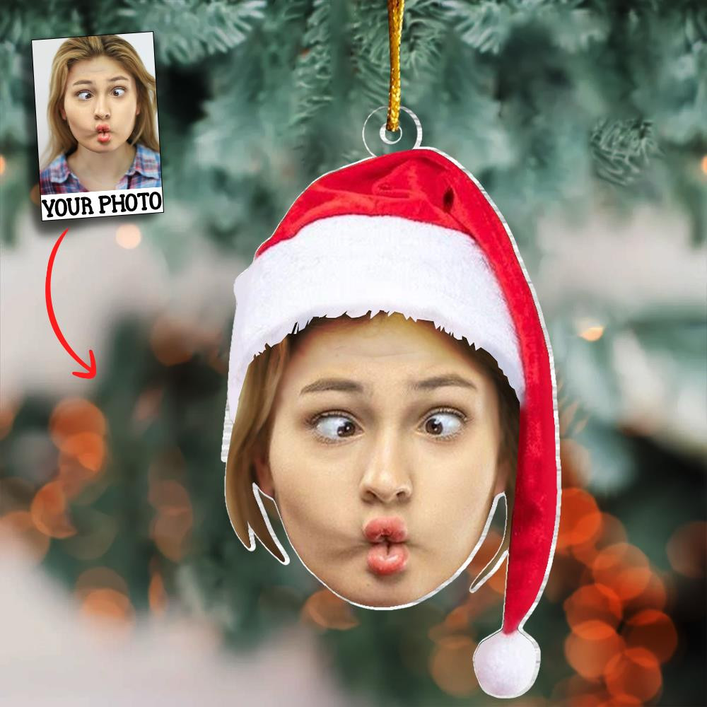 Personalized Photo Funny Face Christmas Ornament Christmas Decorations Xmas Gifts For Her