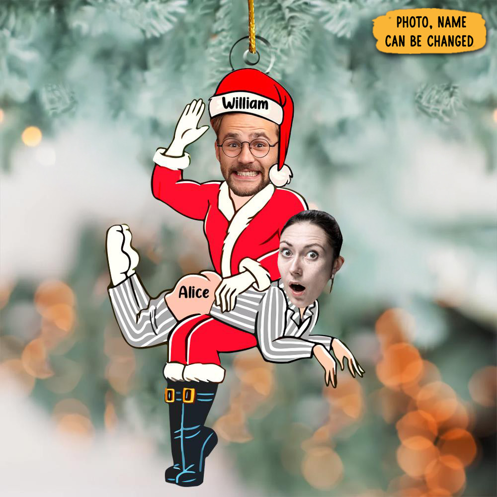 Personalized Photo Funny Santa Christmas Ornament Xmas Decor Couple Christmas Presents