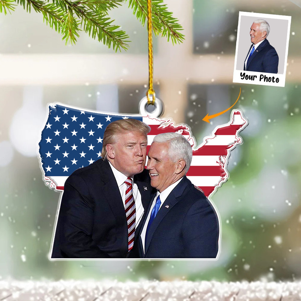 Personalized Photo Funny Trump America Map Ornament Trump Won Ornaments For Christmas Tree