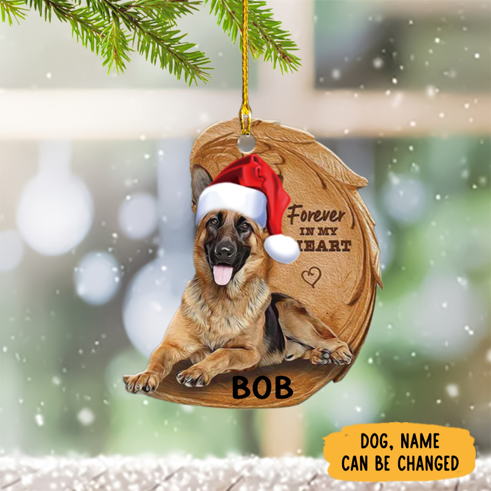 Personalized Photo German Shepherd Dog Memorial Ornament Dog Memorial Christmas Ornaments 2024