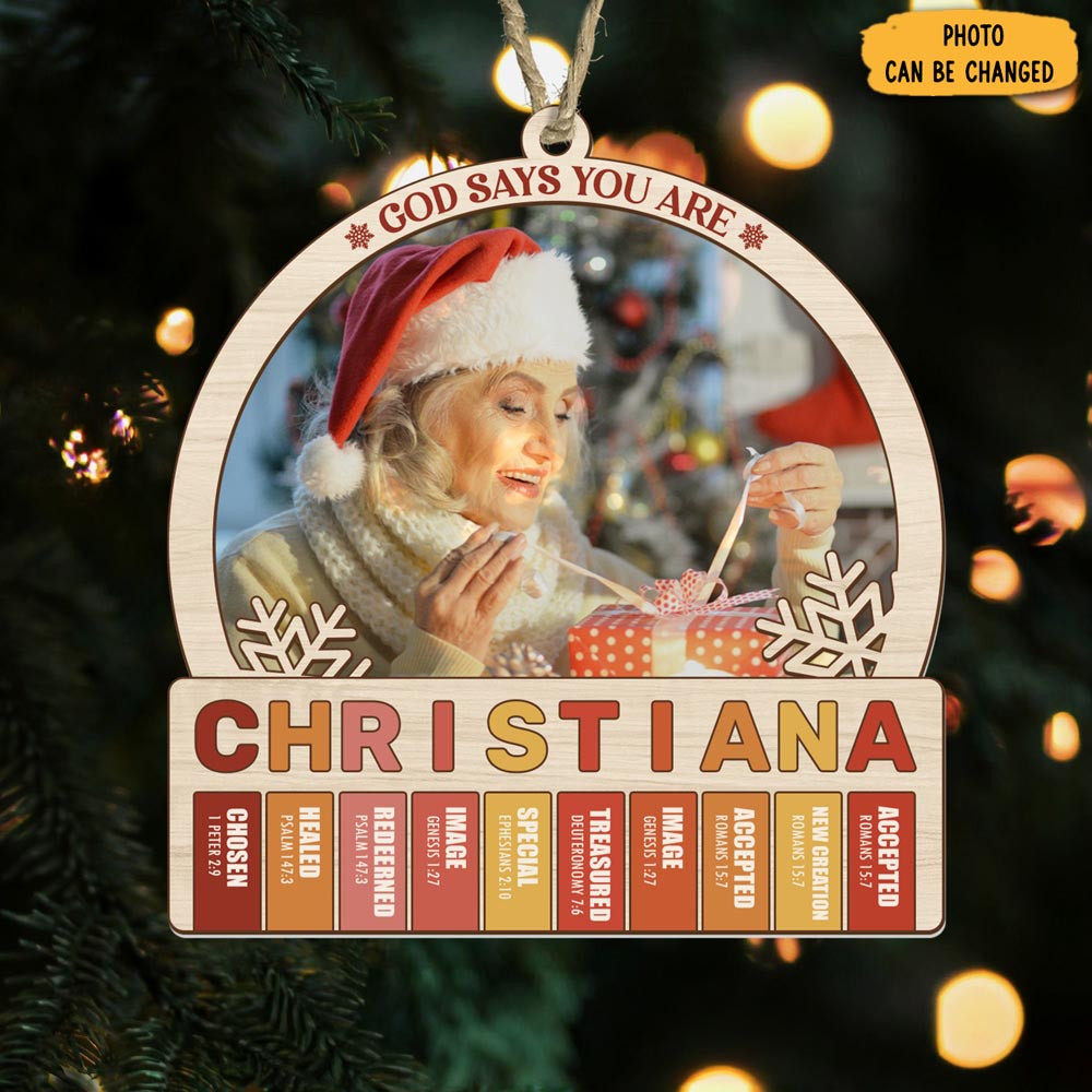 Personalized Photo God Says You Are Christmas Ornament Memorial Gifts For Loss Of Mom