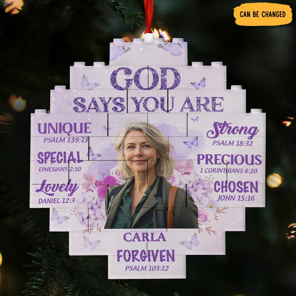 Personalized Photo God Says You Are Christmas Ornament Memorial Ornaments Xmas Gifts