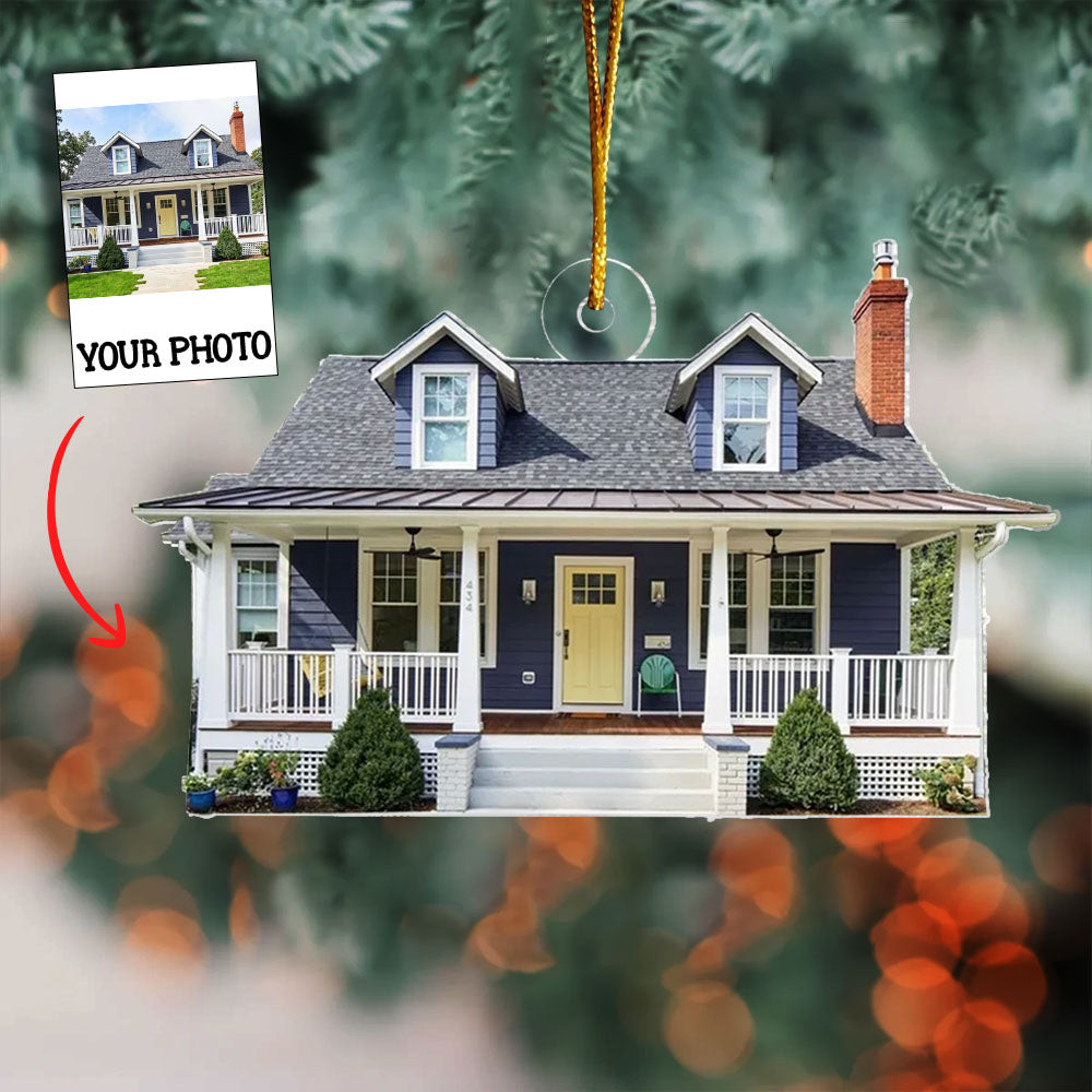 Personalized Photo House Christmas Ornament Christmas Decorations Unique Christmas Ornaments