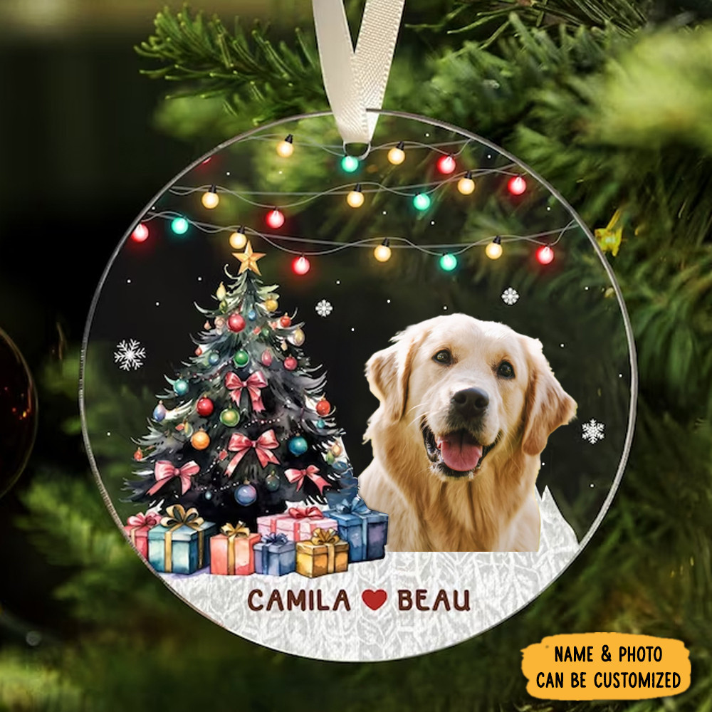 Personalized Photo Labrador Retriever Ornament Dog Lovers Custom Christmas Ornaments