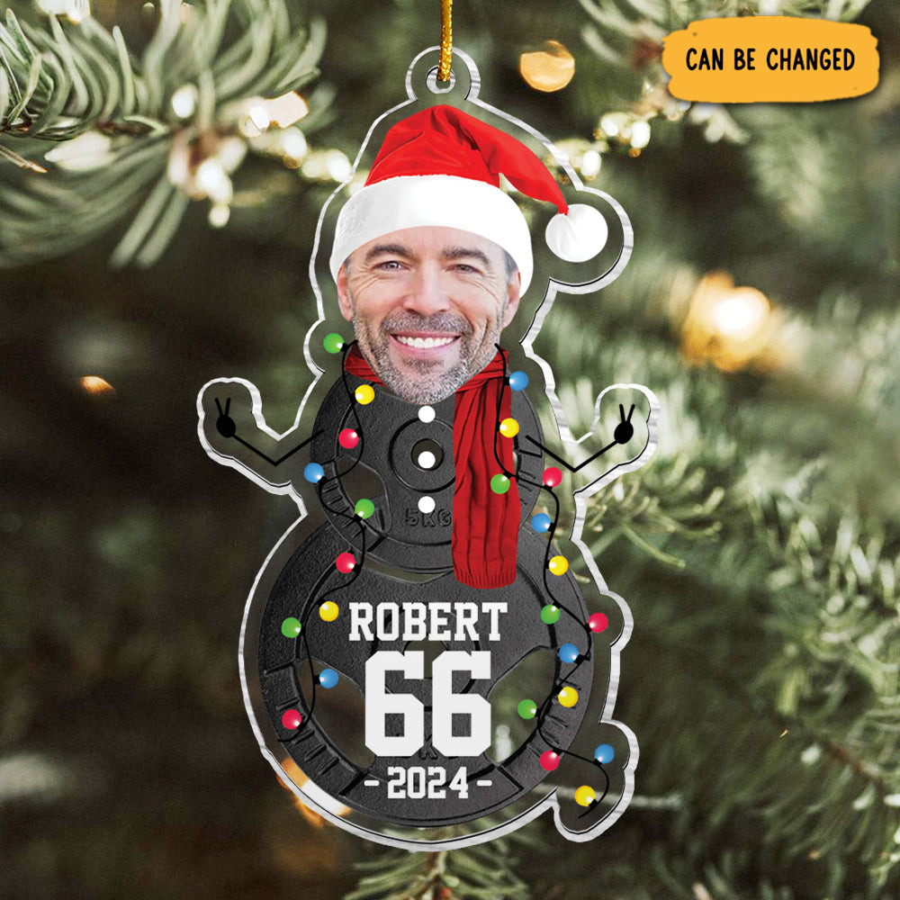 Personalized Photo Lifting Snowman Christmas Ornament Picture Christmas Ornaments Xmas Gifts