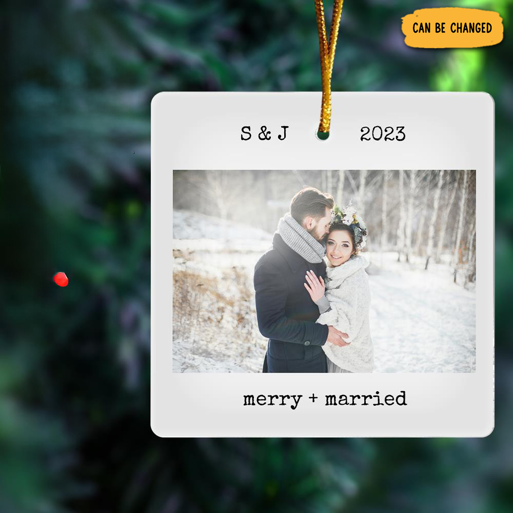 Personalized Photo Married Christmas Ornament Christmas Decorations Husband Xmas Gifts
