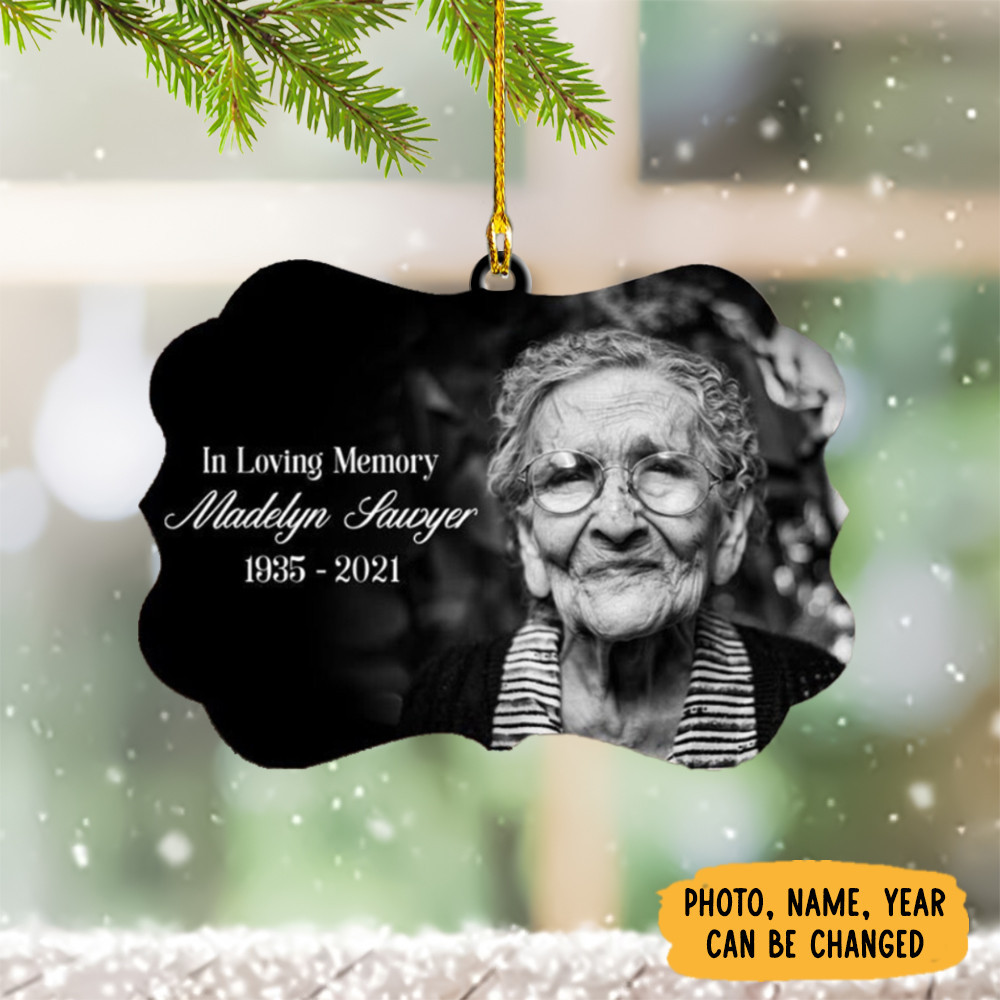 Personalized Photo Memorial Christmas Ornament In Loving Memory Christmas Ornament 2024