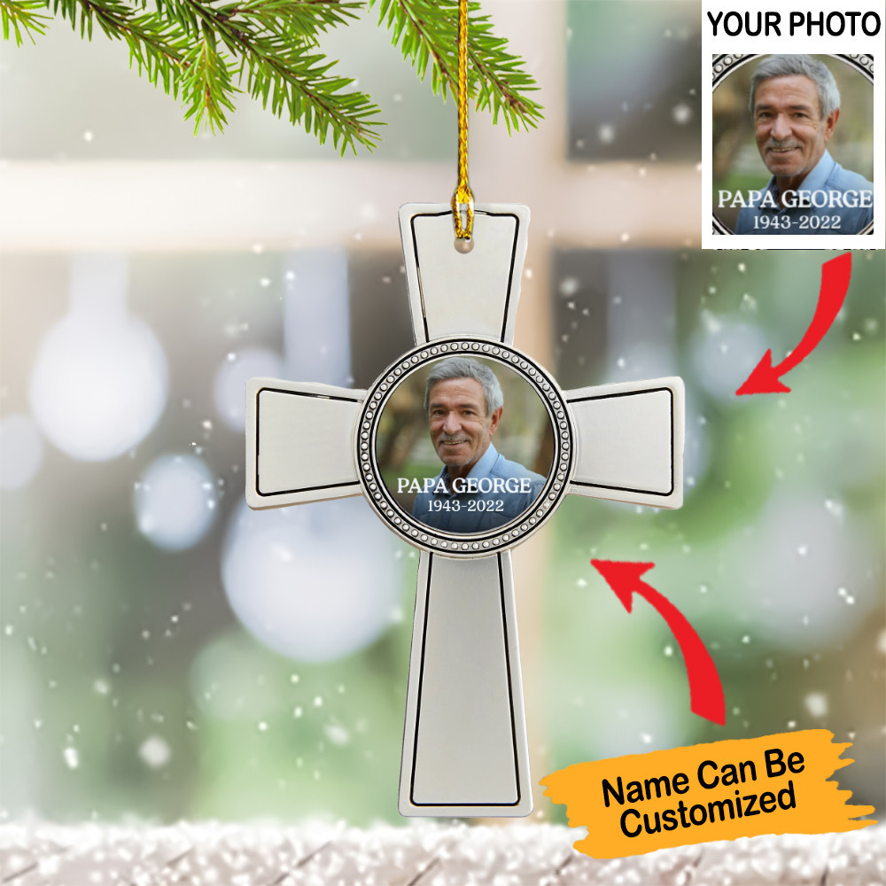 Personalized Photo Memorial Christmas Ornament Memorial Ornaments With Picture
