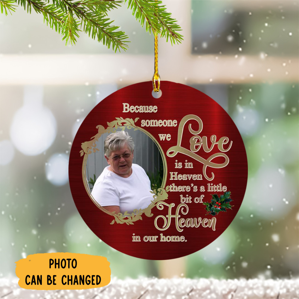Personalized Photo Memorial Christmas Ornament With Picture Remembrance Tree Decorations