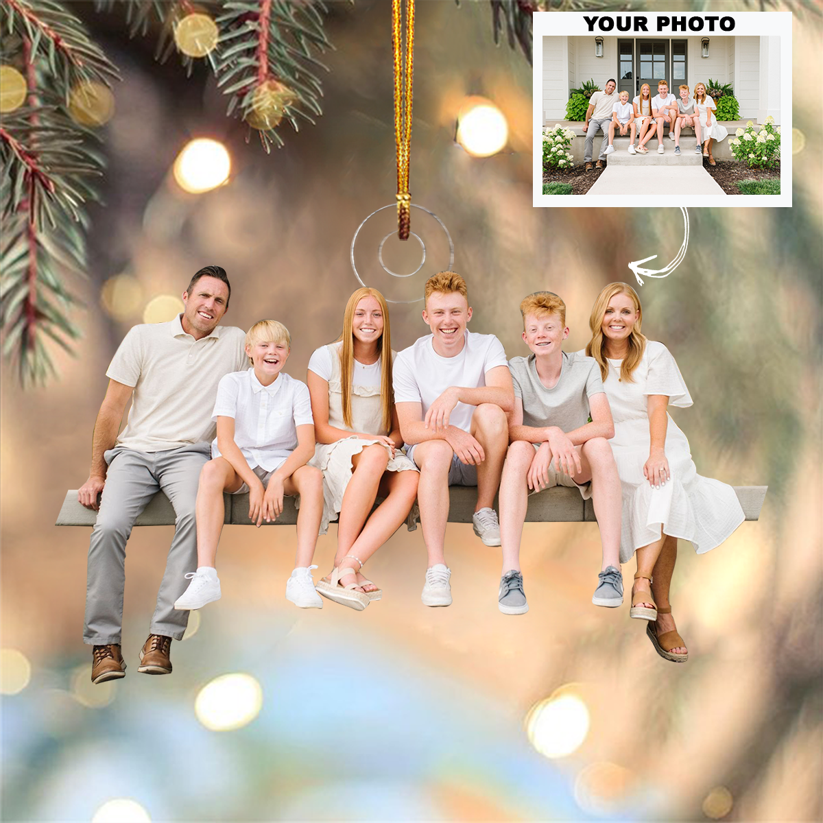Personalized Photo Mica Ornament Christmas