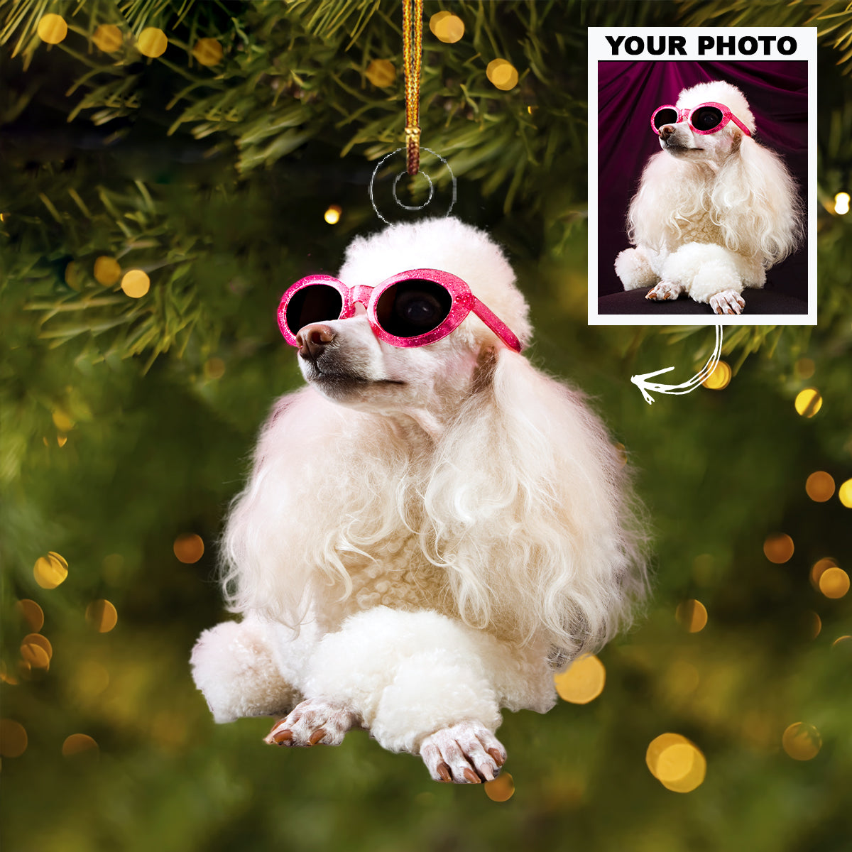 Personalized Photo Mica Ornament Christmas Birthday Gift For Family Member Mom Dad Broth 3