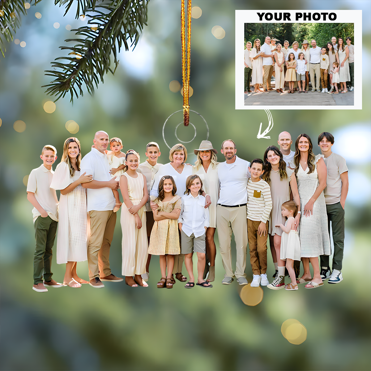 Personalized Photo Mica Ornament Christmas Christmas 2025