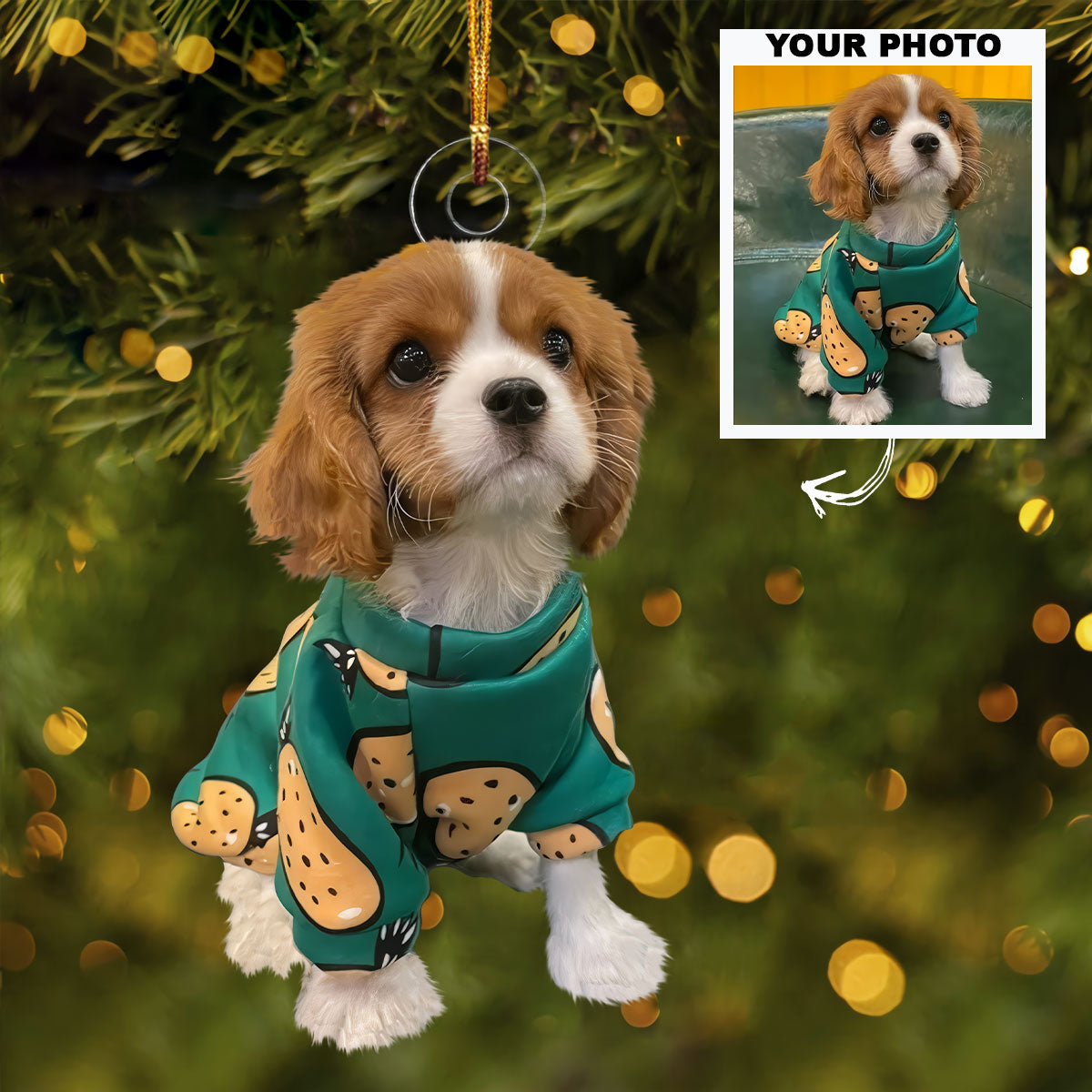 Personalized Photo Mica Ornament Christmas Gift For Dog Lovers