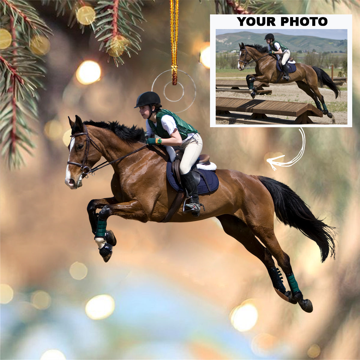 Personalized Photo Mica Ornament Christmas Gift For Family Member Customized Your Phot