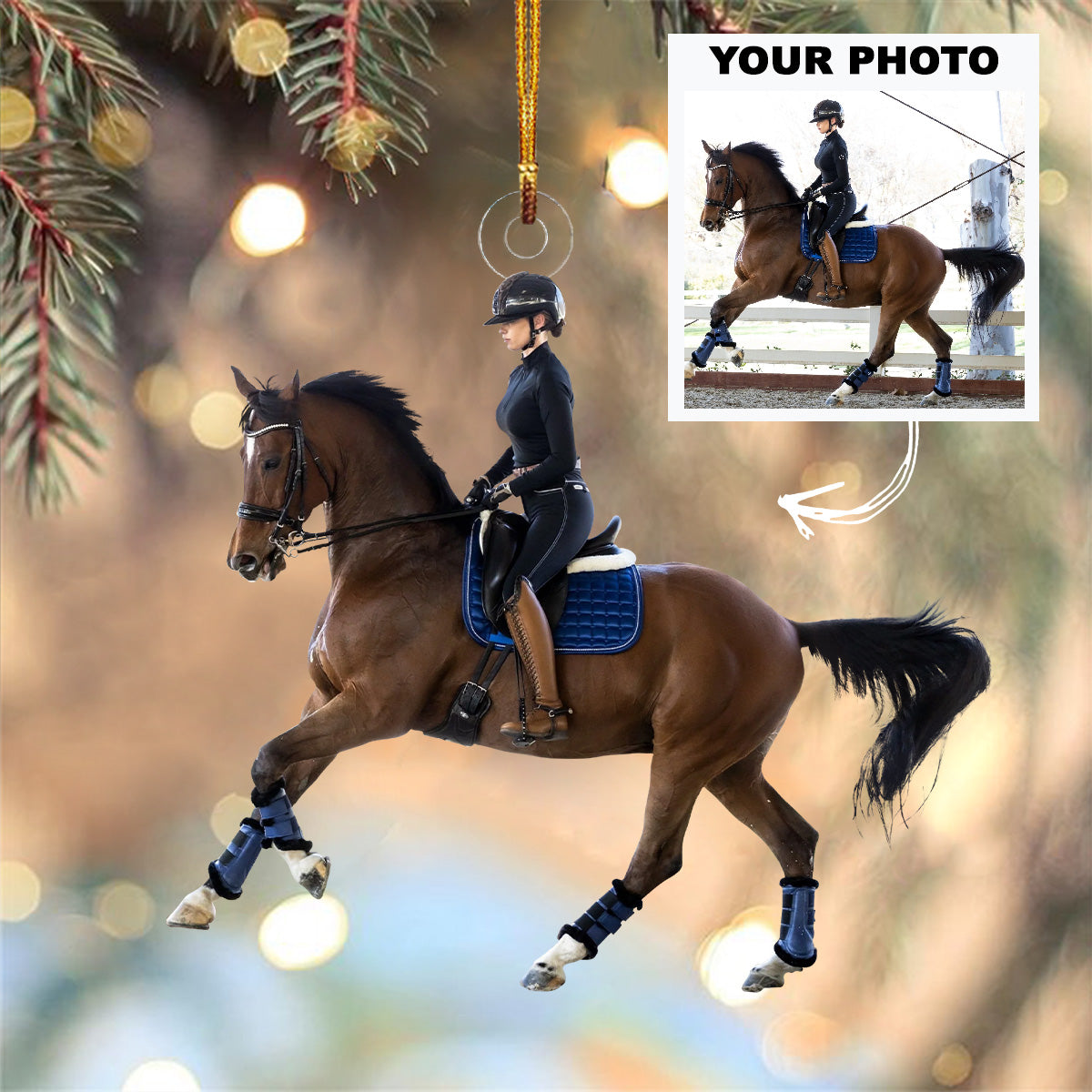 Personalized Photo Mica Ornament Christmas Gift For Family Member Friends Customized Y 4