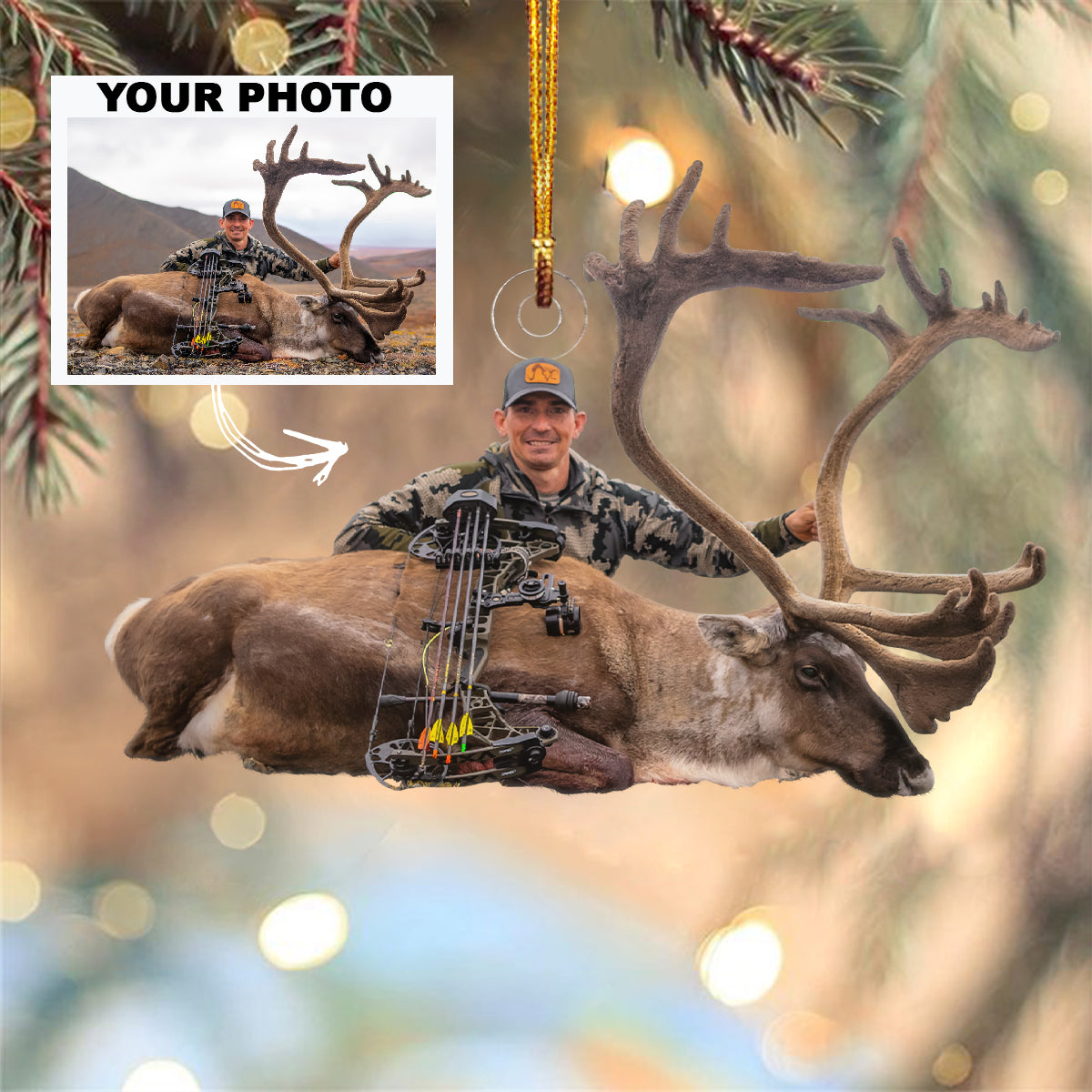 Personalized Photo Mica Ornament Christmas Gift For Family Member Friends Customized Y 6