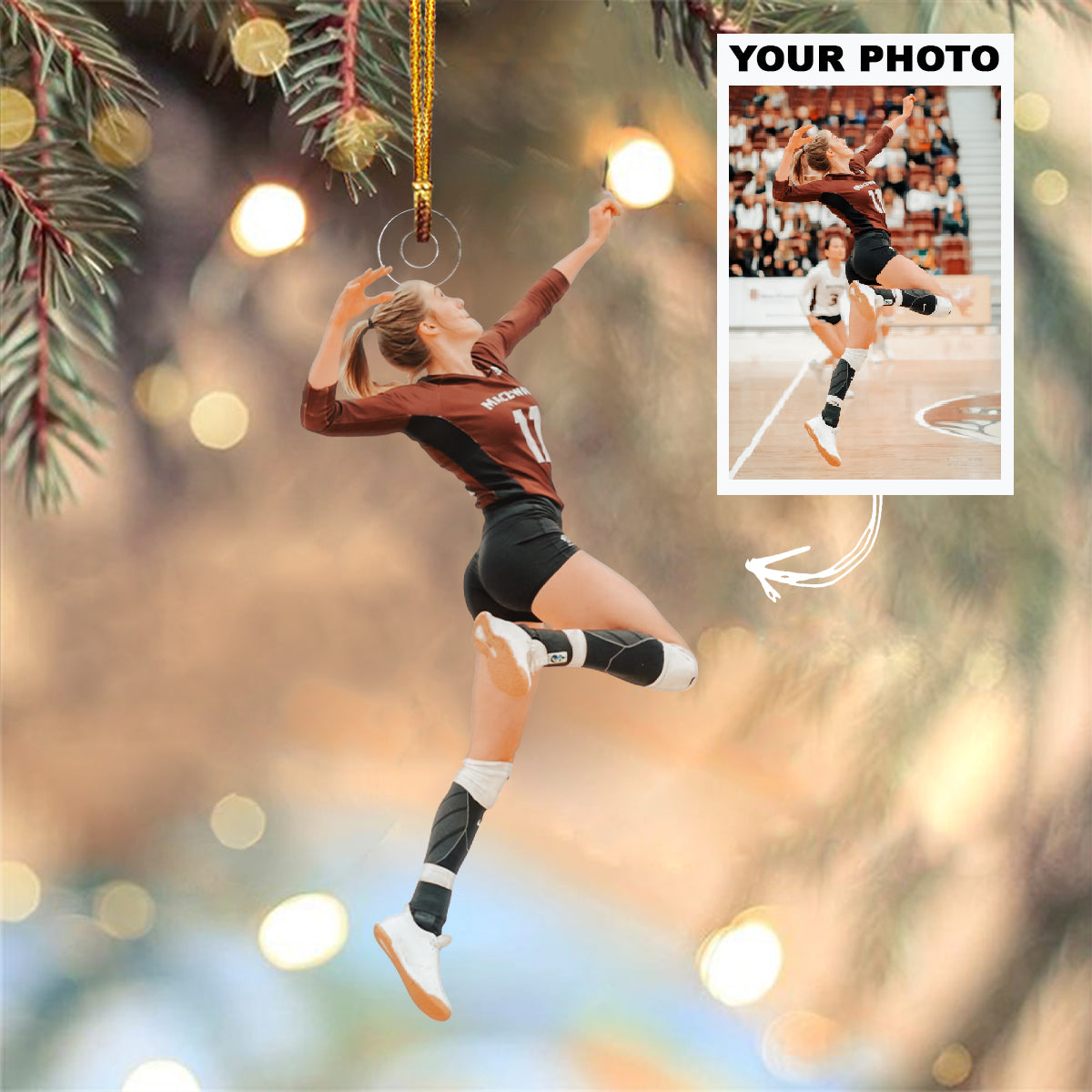 Personalized Photo Mica Ornament Christmas Gift For Family Member Friends Customized Y 7