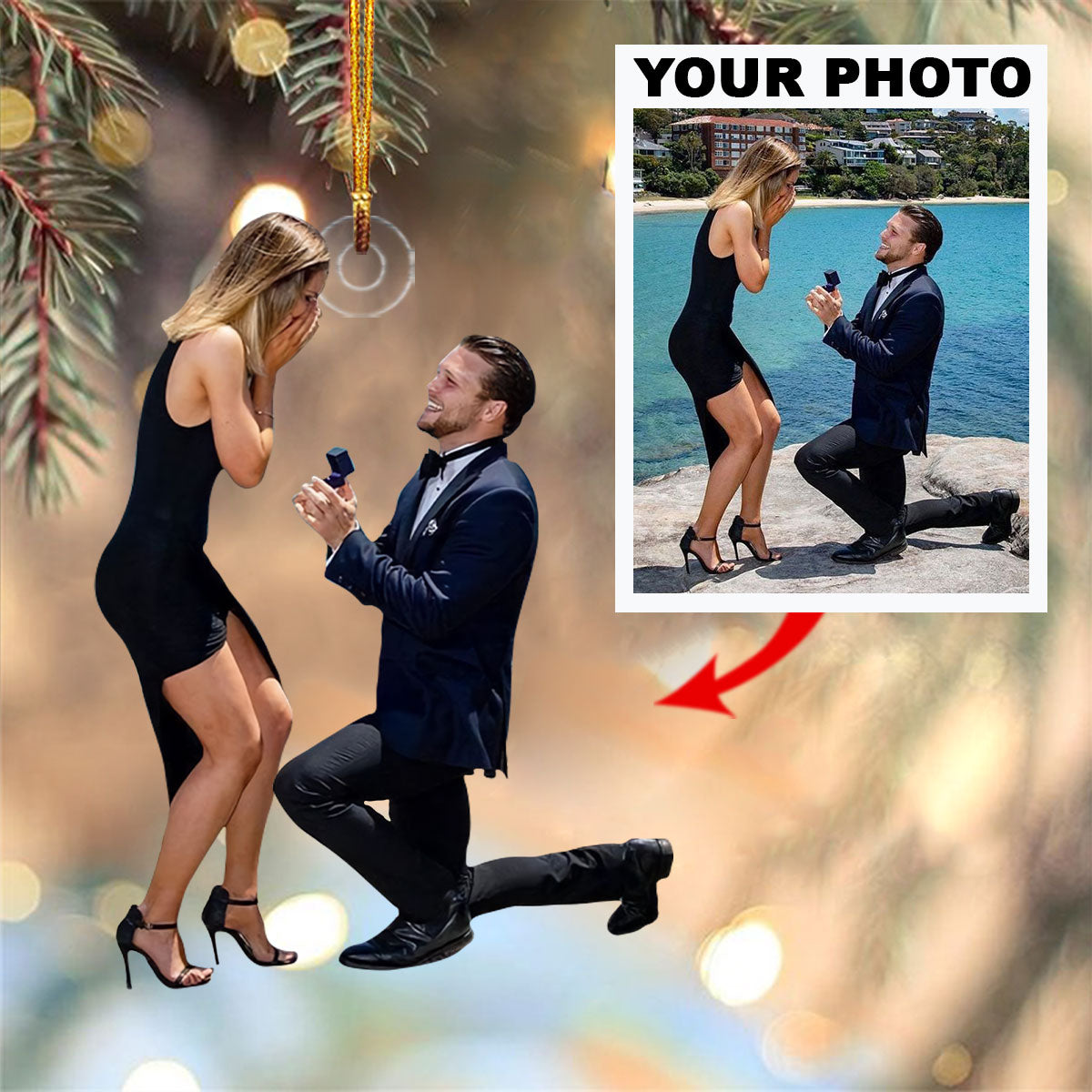 Personalized Photo Mica Ornament Customize Your Photo Ornament V9