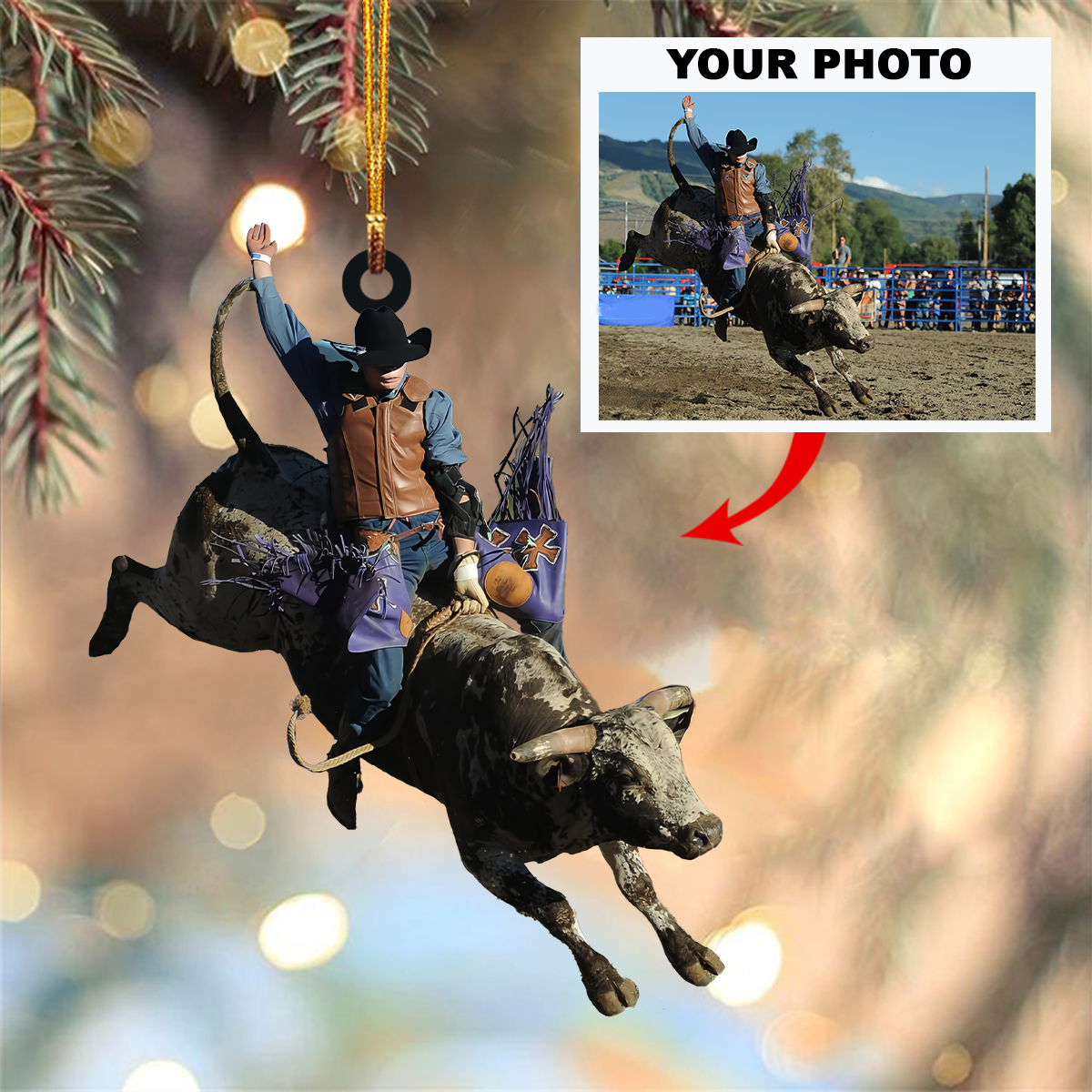 Personalized Photo Mica Ornament Customize Your Photo V1