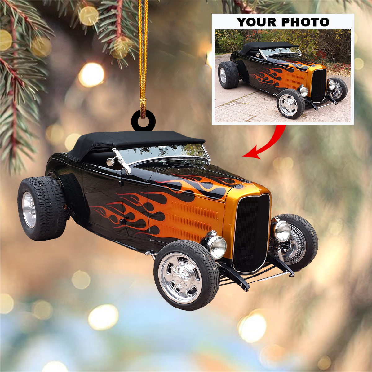 Personalized Photo Mica Ornament Customized Photo