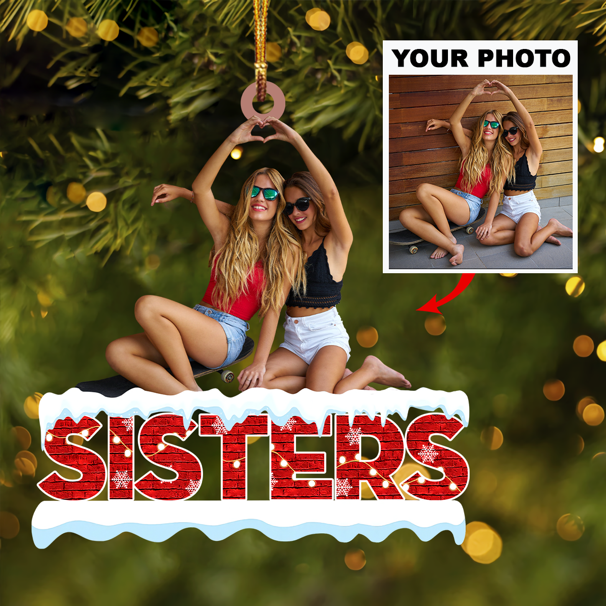 Personalized Photo Mica Ornament Customized Your Photo Ornament Christmas 2025(1)