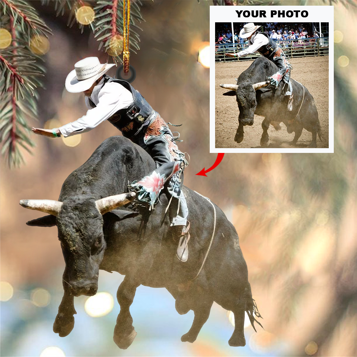 Personalized Photo Mica Ornament Customized Your Photo Ornament Cozy Christmas
