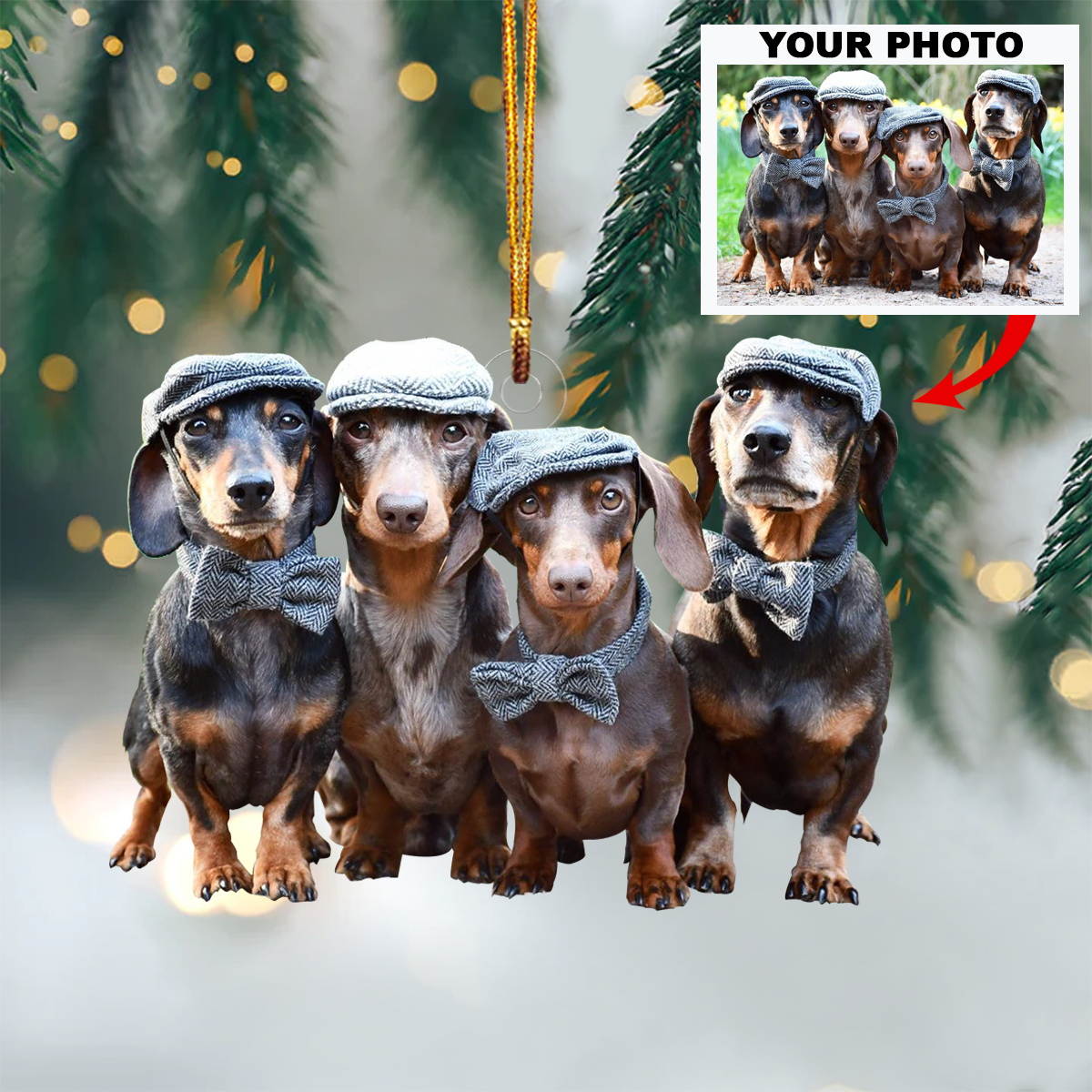 Personalized Photo Mica Ornament Customized Your Photo Ornament Festive Season