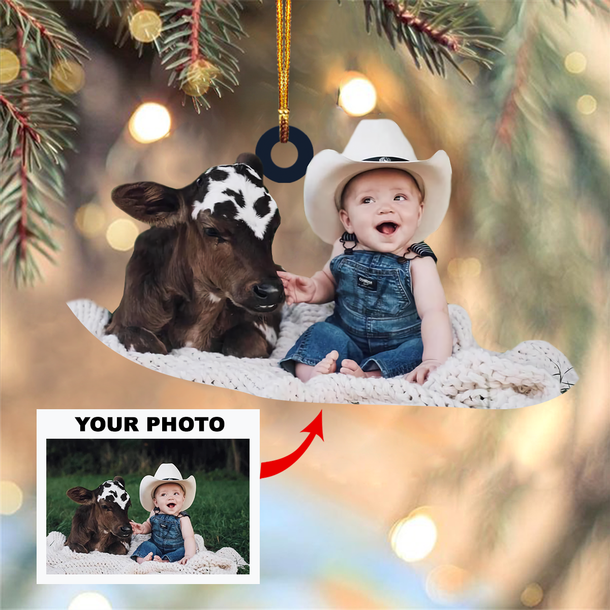 Personalized Photo Mica Ornament Customized Your Photo Ornament Holiday Edition(1)
