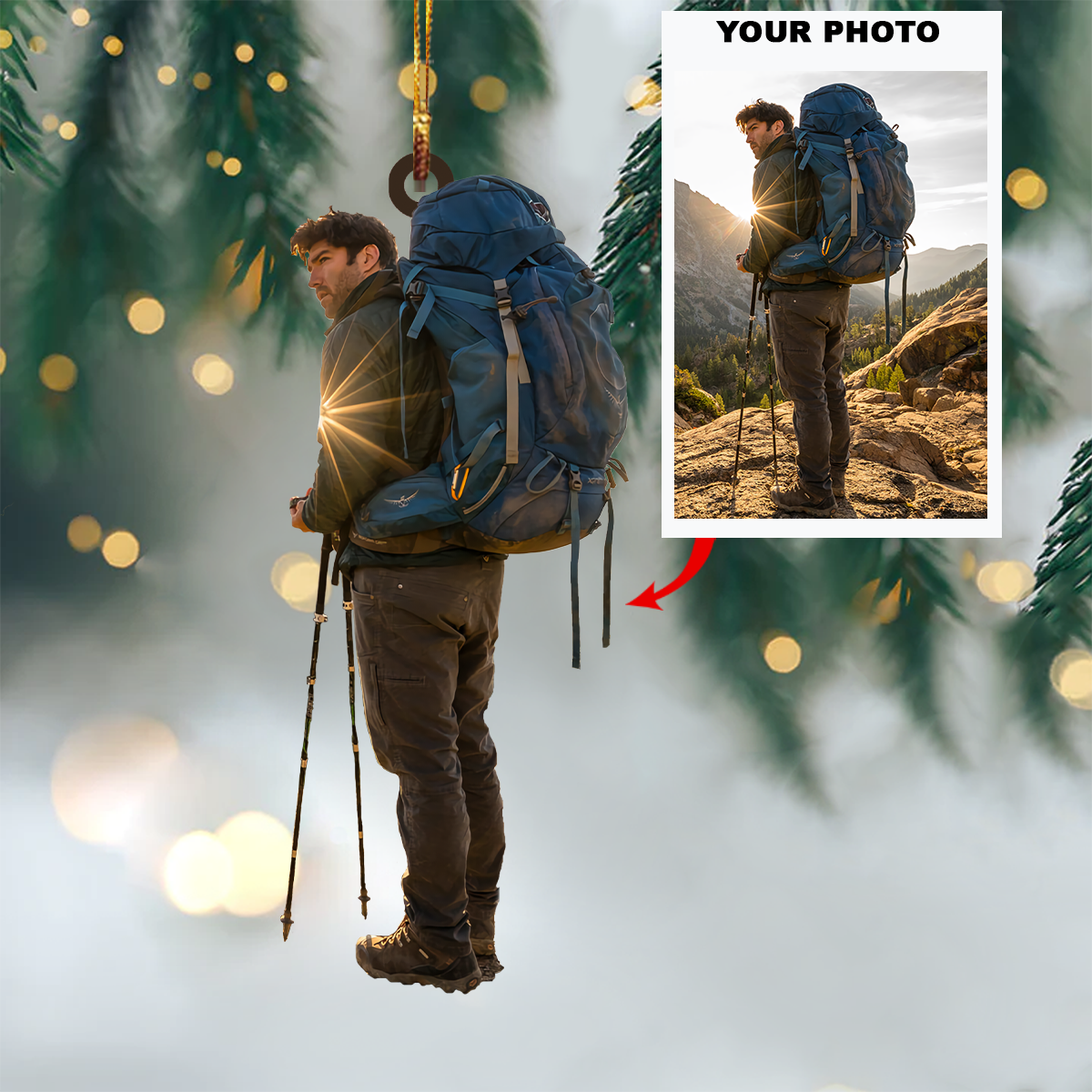 Personalized Photo Mica Ornament Customized Your Photo Ornament V2