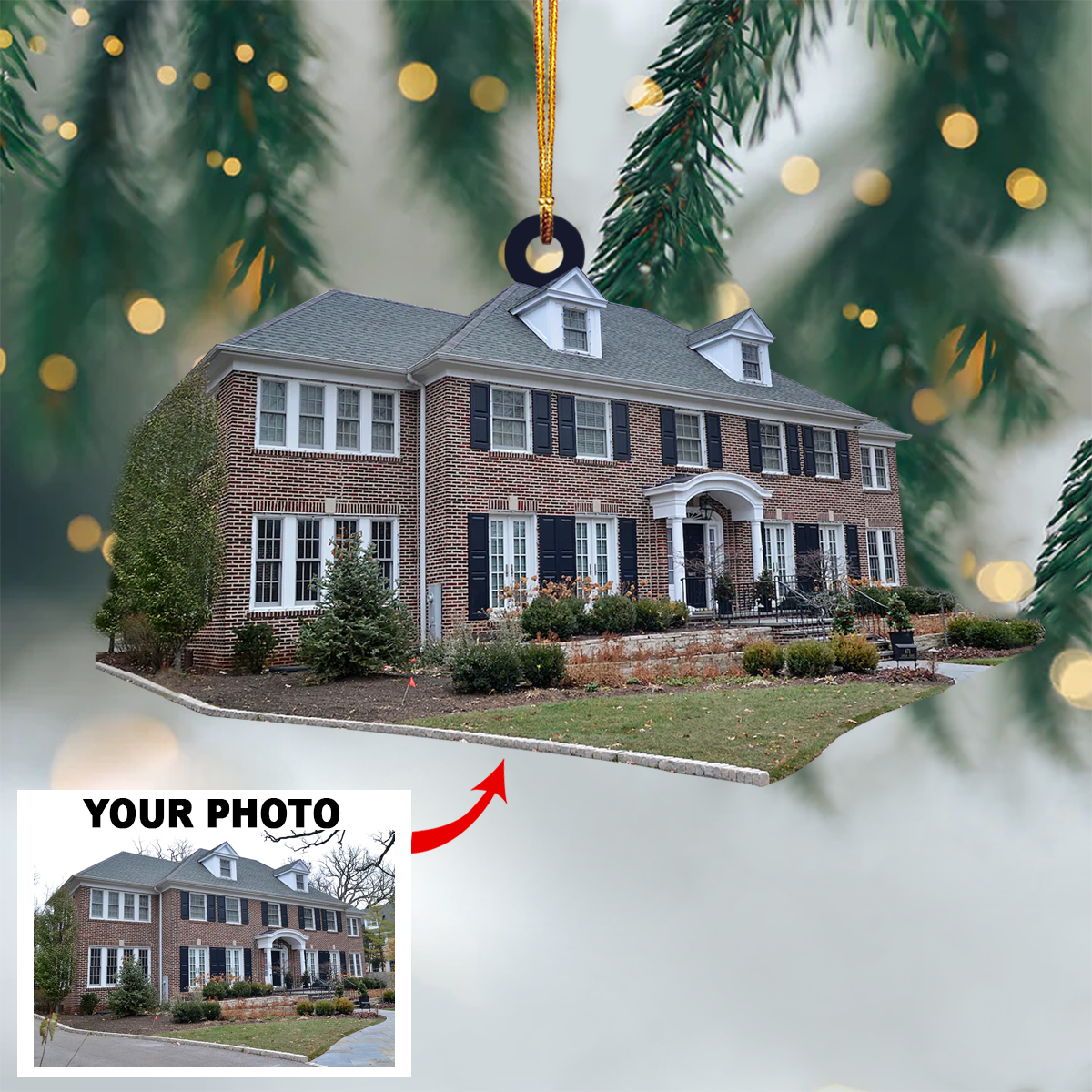 Personalized Photo Mica Ornament Customized Your Photo Ornament V3