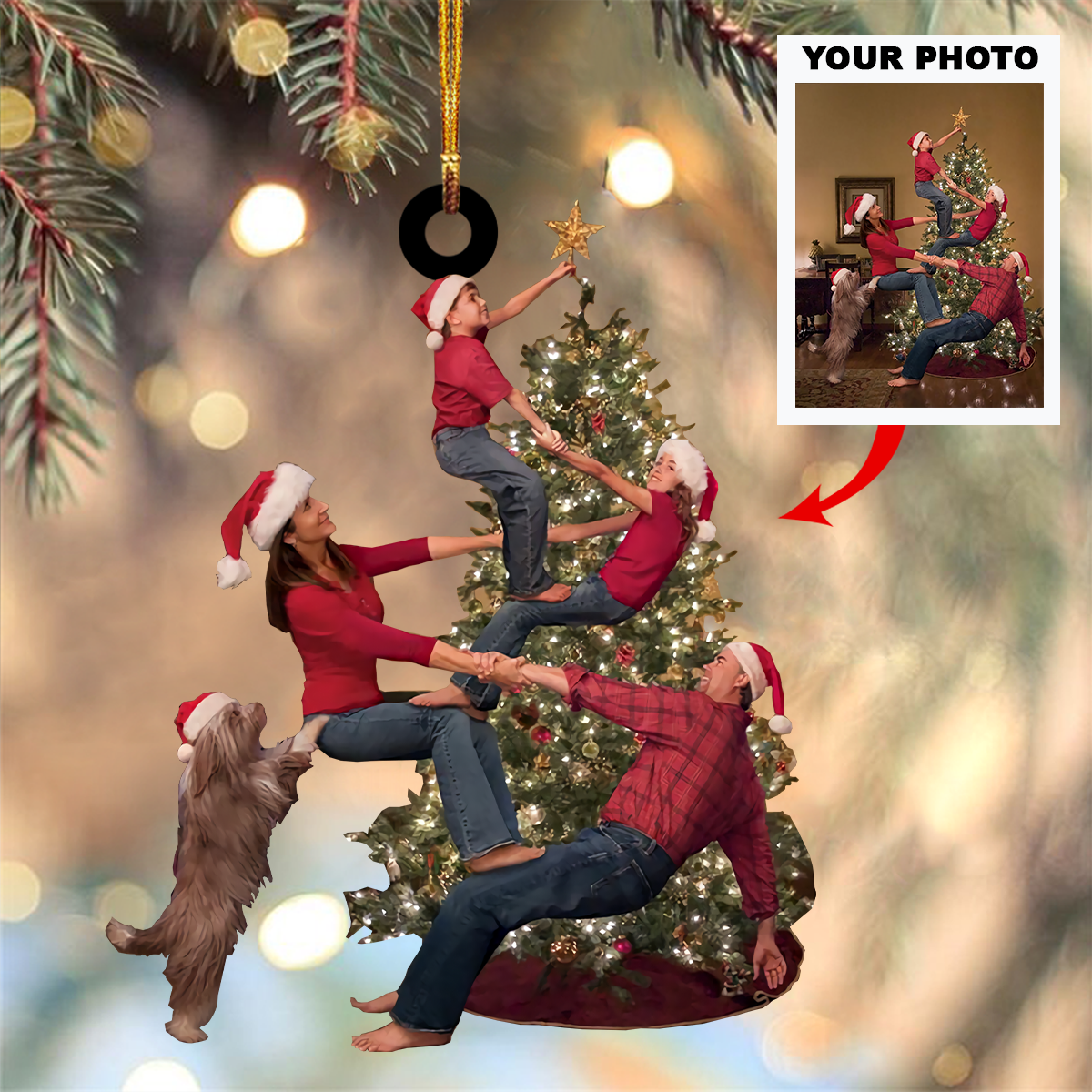 Personalized Photo Mica Ornament Customized Your Photo Ornament V3 Christmas 2025