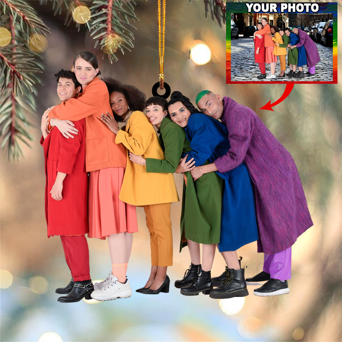 Personalized Photo Mica Ornament Customized Your Photo Ornament V5