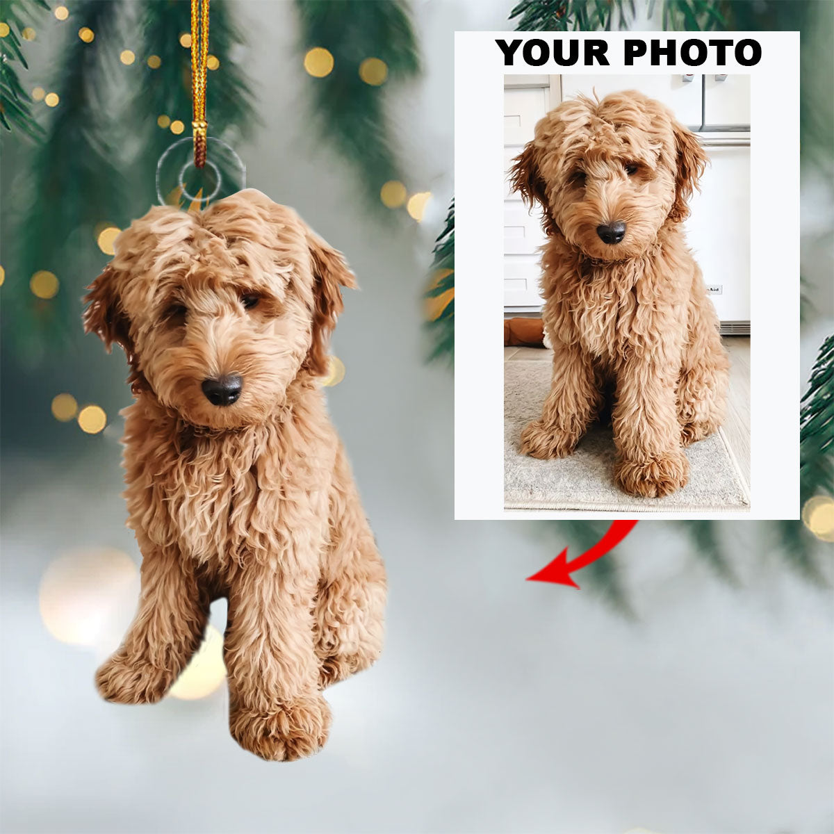 Personalized Photo Mica Ornament Customized Your Photo Ornament V7