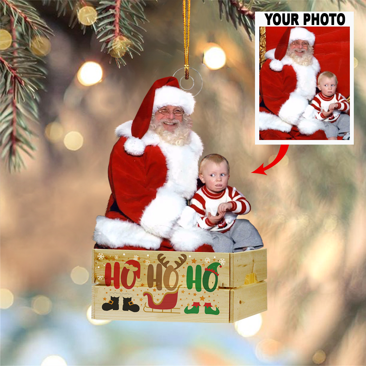 Personalized Photo Mica Ornament Customized Your Photo Ornament V9