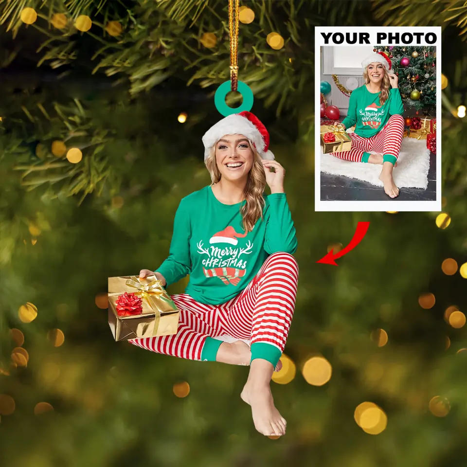 Personalized Photo Mica Ornament Gift For Christmas Custom Christmas Photo Ornament Ar