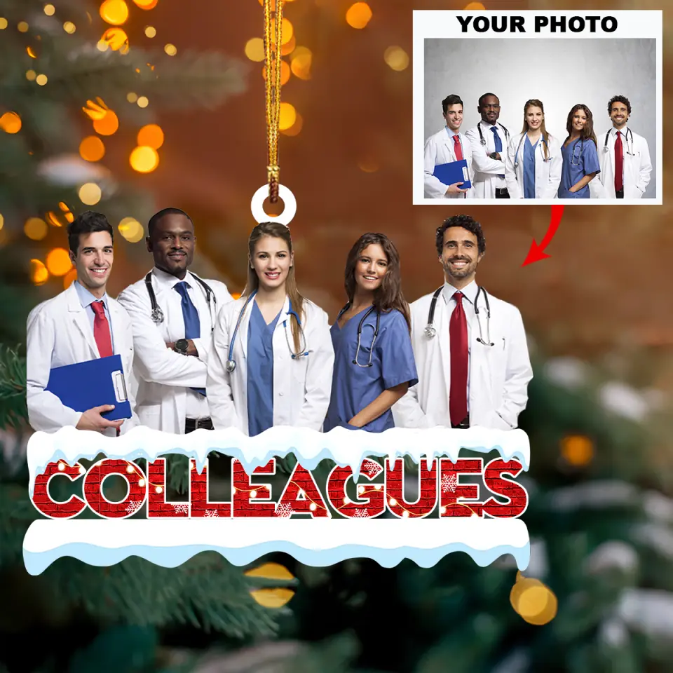 Personalized Photo Mica Ornament Gift For Colleague Colleague 2025