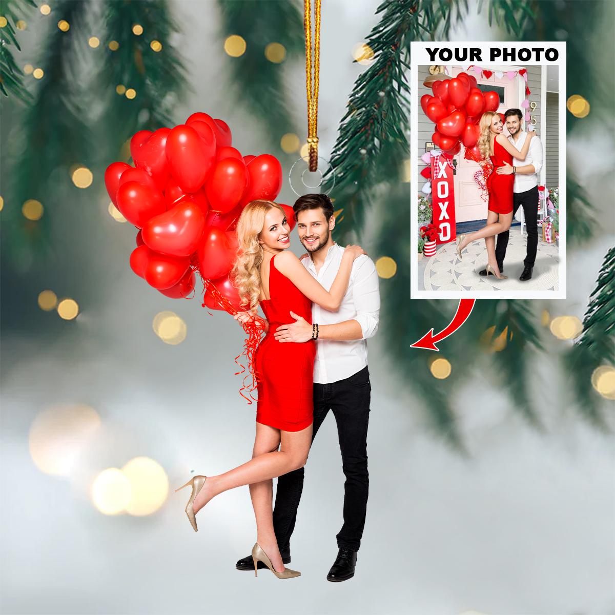 Personalized Photo Mica Ornament Gift For Couple Customized Your Photo Ornament Ar