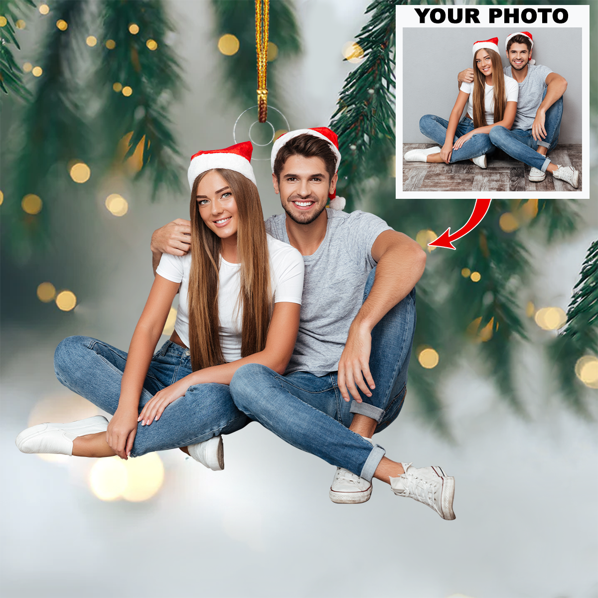 Personalized Photo Mica Ornament Gift For Couple Customized Your Photo Ornament Arn
