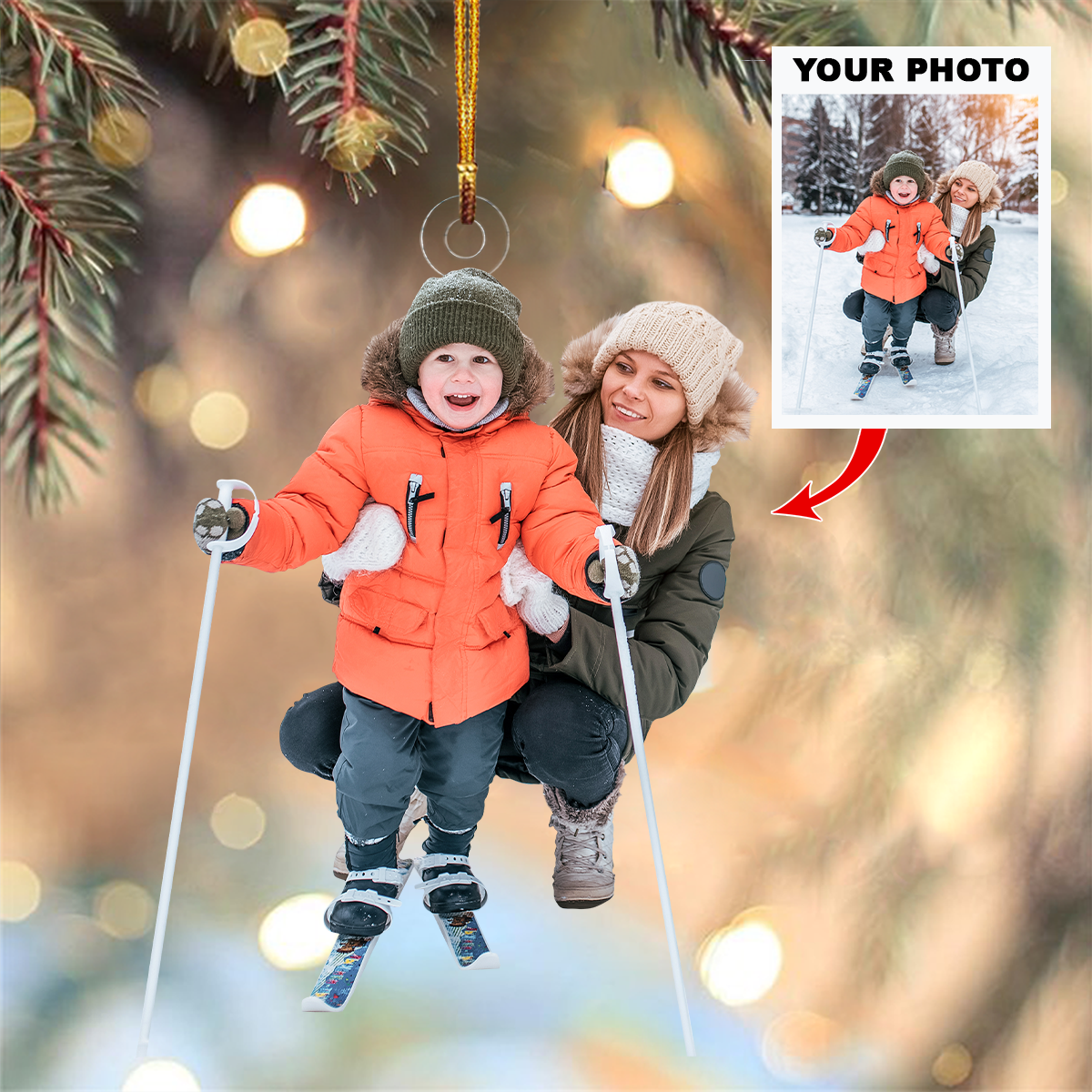 Personalized Photo Mica Ornament Gift For Family Customized Your Photo Ornament Ar