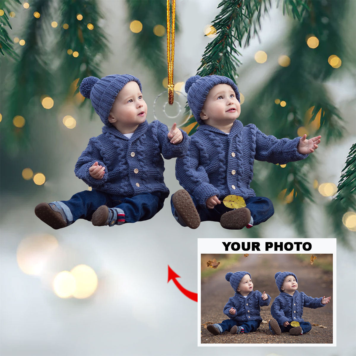 Personalized Photo Mica Ornament Gift For Family Member Customized Your Photo Ornament 4