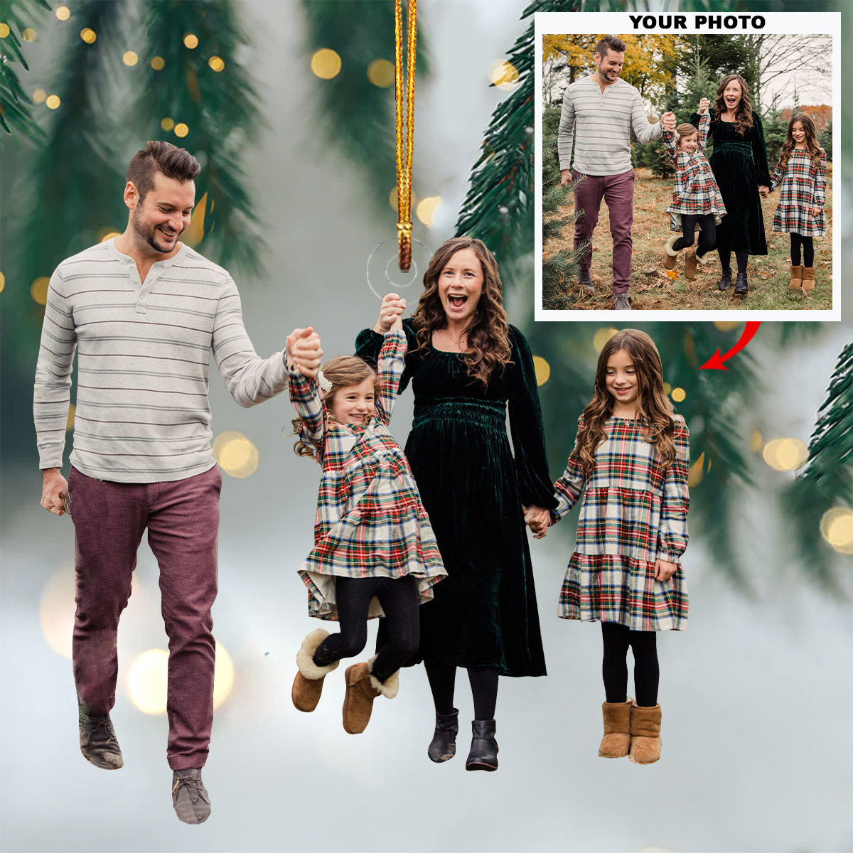 Personalized Photo Mica Ornament Gift For Family Member Customized Your Photo Ornament 5