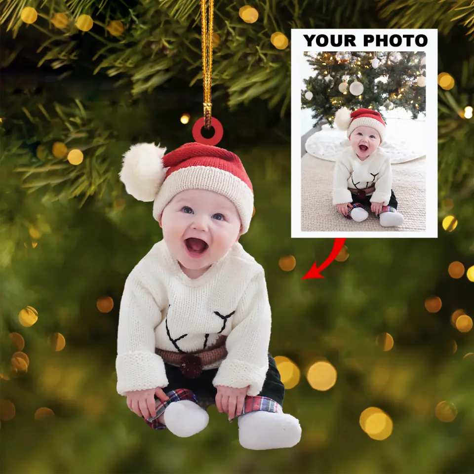 Personalized Photo Mica Ornament Gift For Family Member This Christmas
