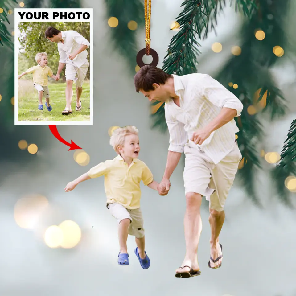 Personalized Photo Mica Ornament Gift For Family Our Family