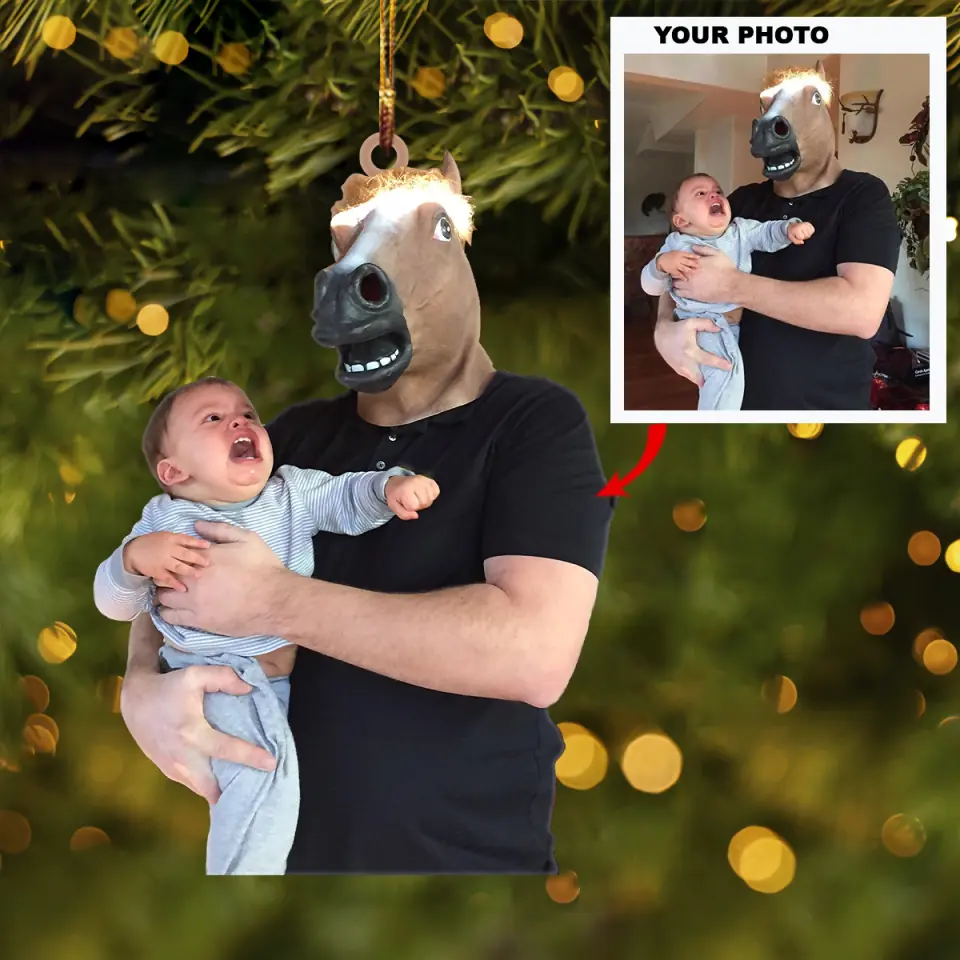 Personalized Photo Mica Ornament Gift For Friend And Family Funny Moment Photo