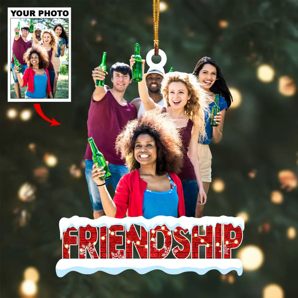 Personalized Photo Mica Ornament Gift For Friend Our Friendship Is A True Blessing Arn
