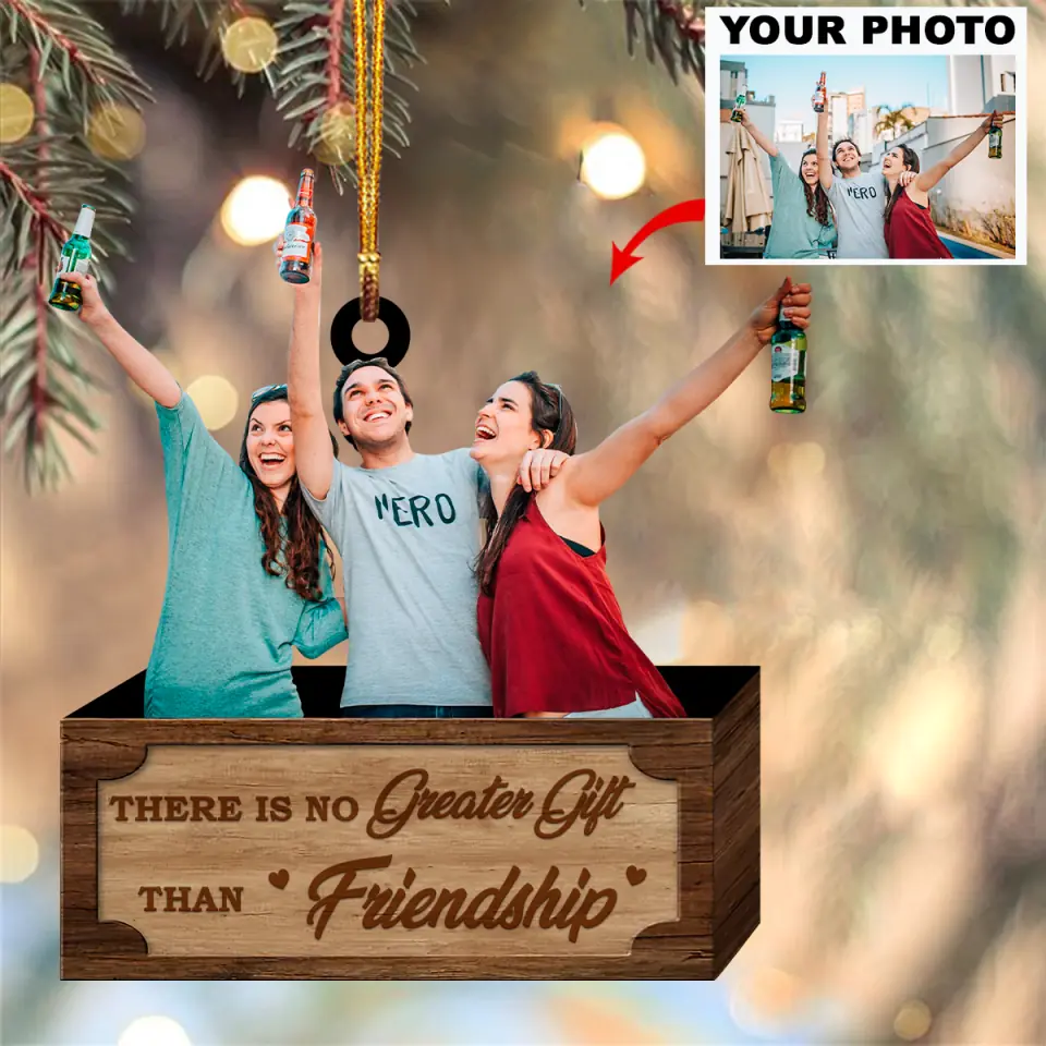Personalized Photo Mica Ornament Gift For Friend There S No Greater Gift Than Friendsh