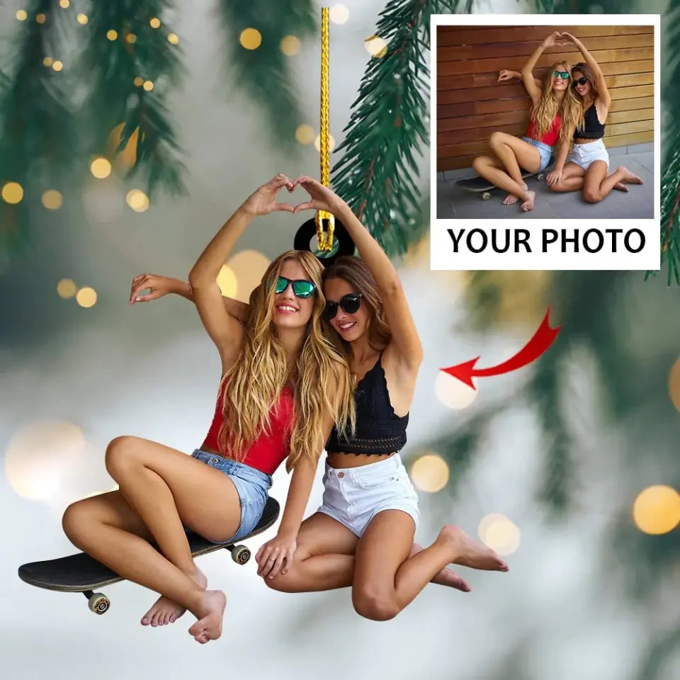 Personalized Photo Mica Ornament Gift For Friends And Family