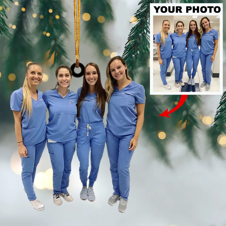 Personalized Photo Mica Ornament Gift For Nurse Nurse Besties
