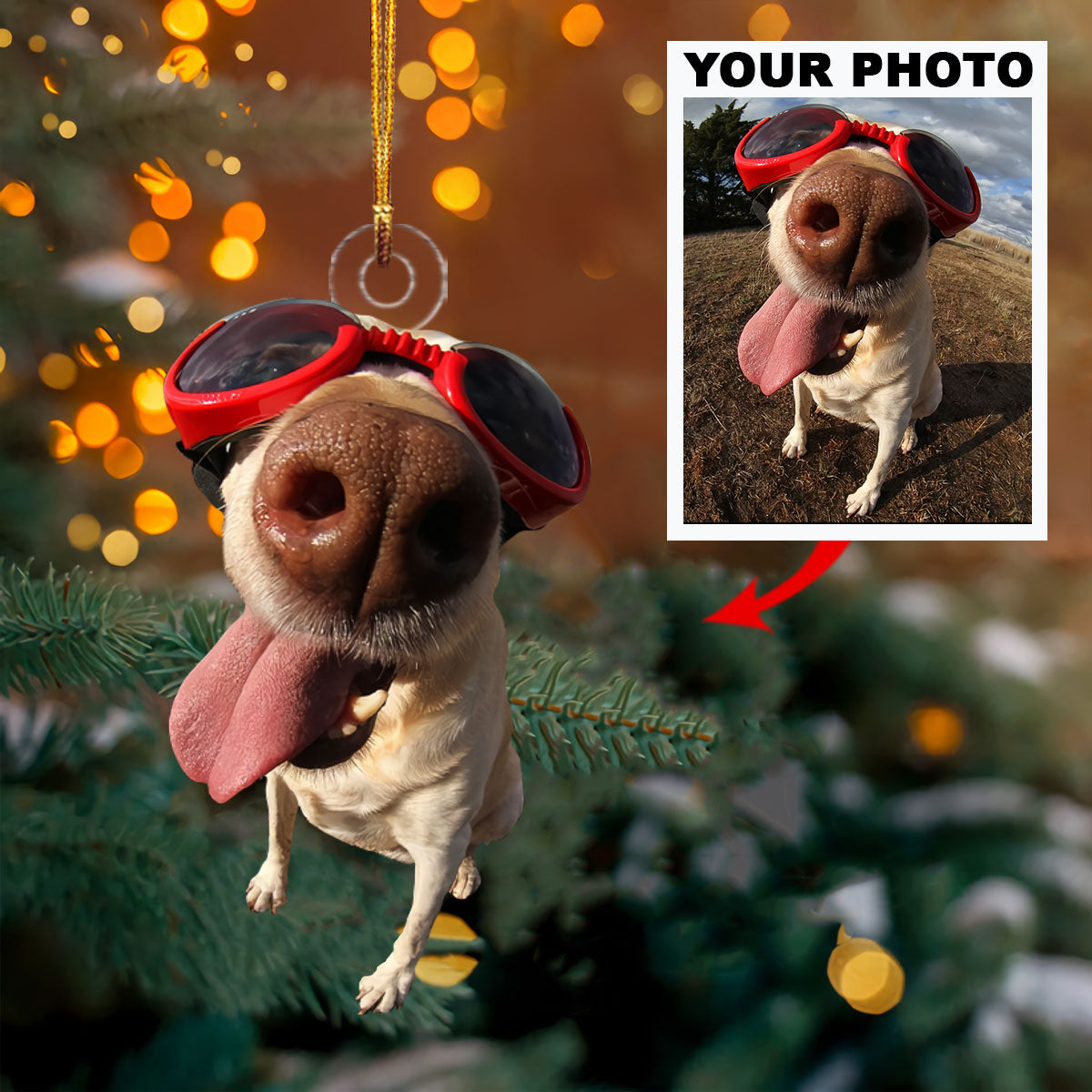 Personalized Photo Mica Ornament Gift For Pet Lover Customized Your Pet Ornament